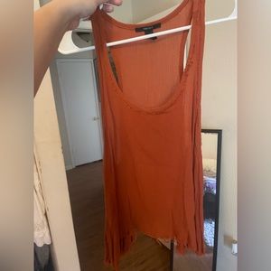 Burnt orange flowy tank